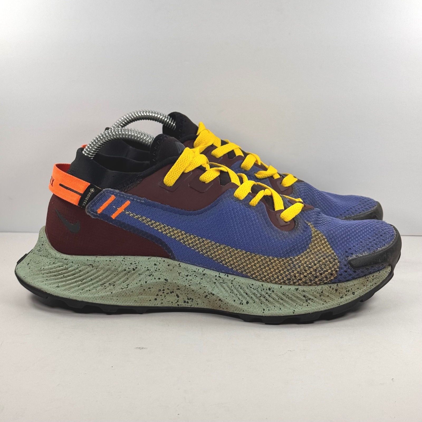 Nike Pegasus Trail 2 Gtx Gore-Tex Blue Maroon Yellow Men's 8 Cu2016-600